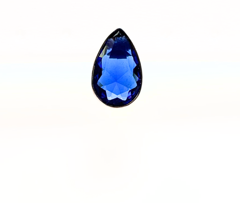 Deep Blue Swarovski Crystal Teardrop Post Earrings