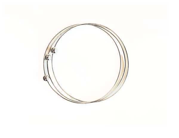Triple Bangle with Silver Ball Bracelet