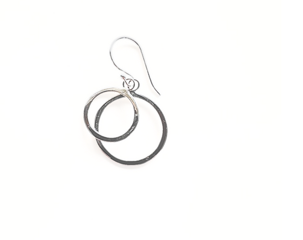 Double Circular Drop Earrings