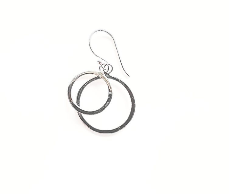 Double Circular Drop Earrings