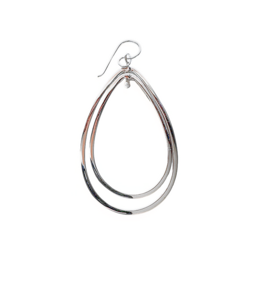 Double Oval Drop Earrings