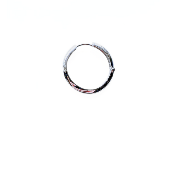 Large Silver Hoop Earrings