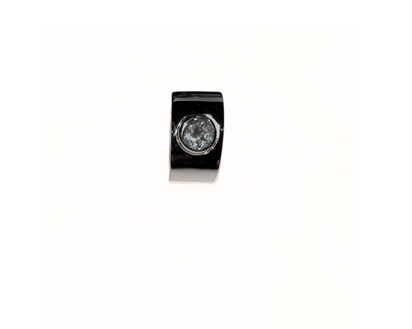 Sterling Silver Topaz Huggie Earrings