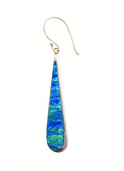 Elongated Opal Drop Earrings