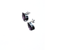 Purple Swarovski Crystal Teardrop Post Earrings