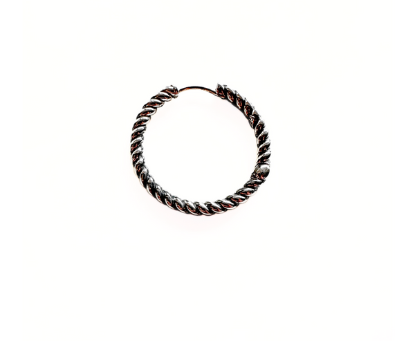 Large Braided Hoop Earrings