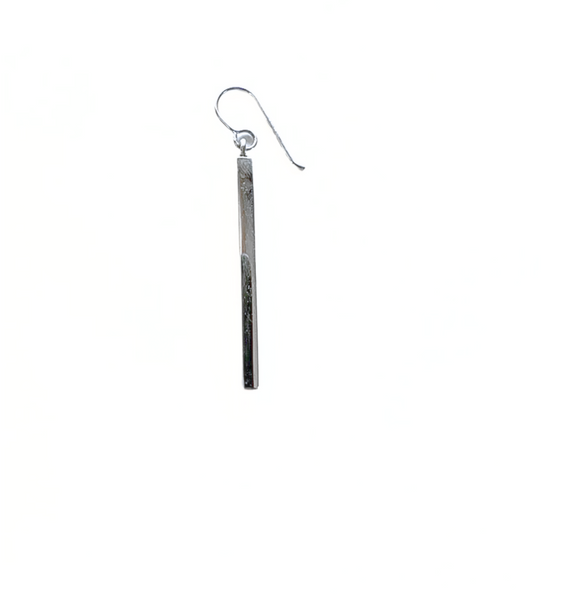 Bar Silver Drop Earrings