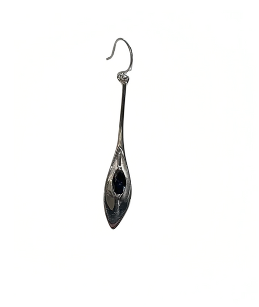 Onyx Silver Drop Earrings