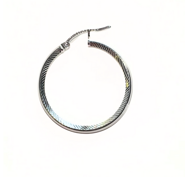Thin Patterned Hoop Earrings