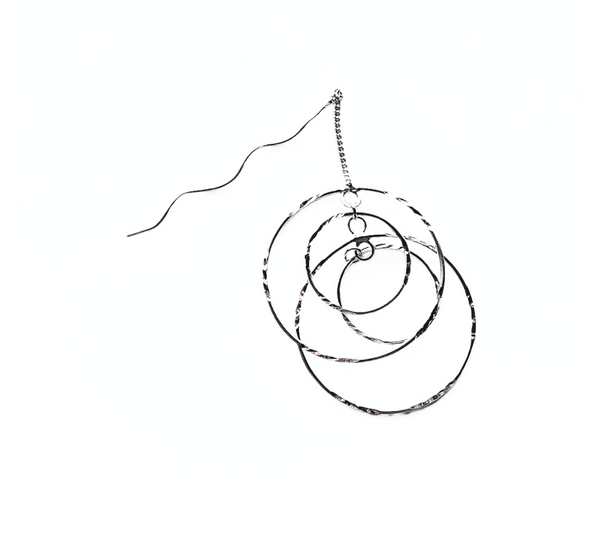 Layered Circle Drop Threader Earrings