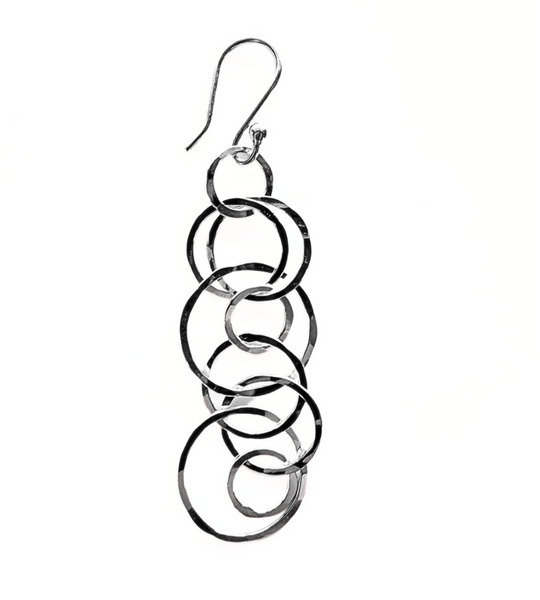Circle Link Drop Earrings