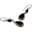 Sterling Silver Black Onyx Drop Earrings