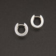 Sterling Silver Oval Huggie Earrings