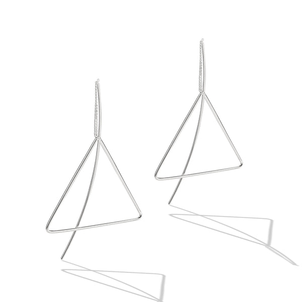 Sterling Silver Triangle Threader Earrings