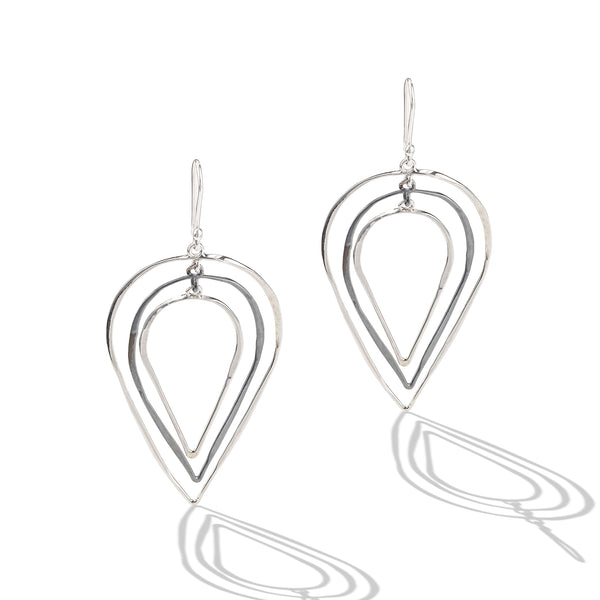 Sterling Silver Oxidized Drop Earrings