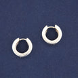 Sterling Silver Huggie Thick Earrings