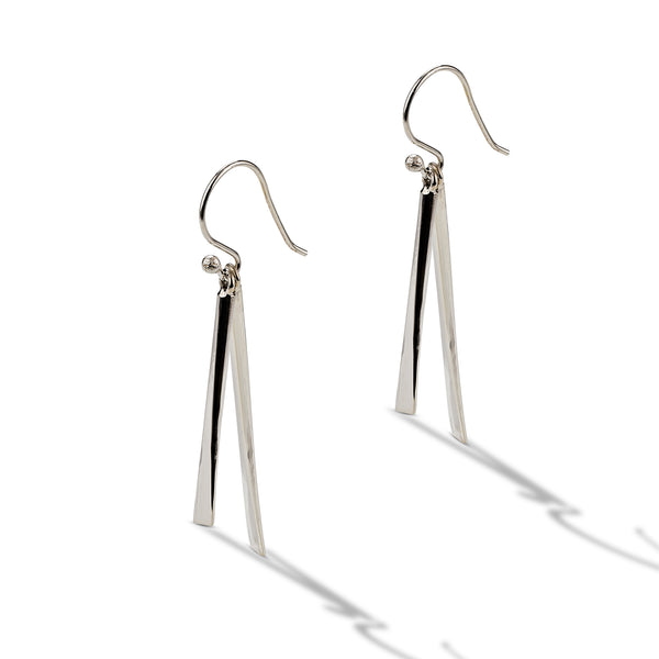 Silver Double Drop Earrings