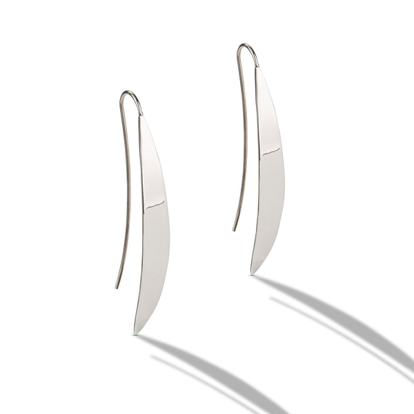 Long French Polished Wire Earrings