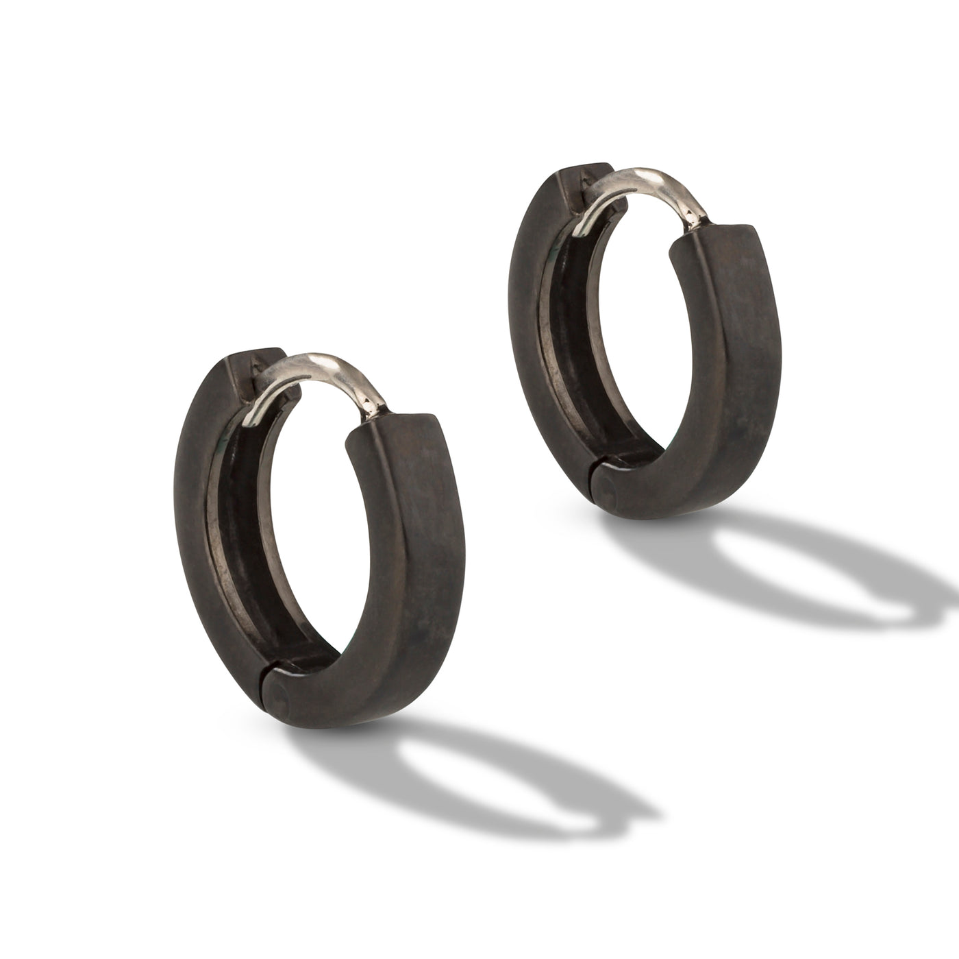 Small Blackened Huggie Hoop