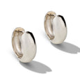 Sterling Silver Thick Huggie Hoop Earrings