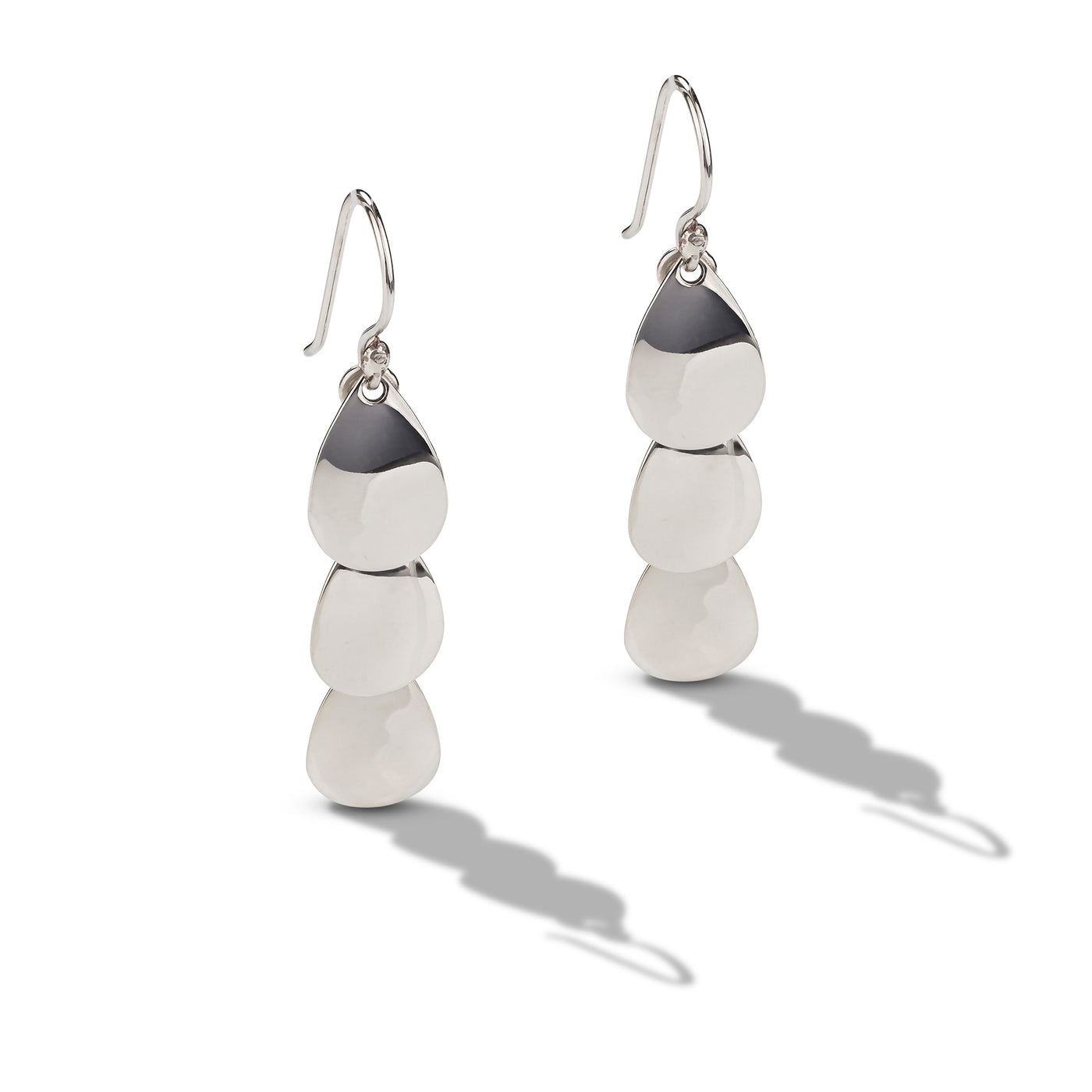 Sterling Silver Tiered Drop Earrings