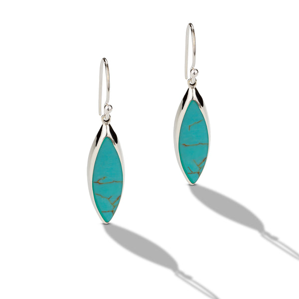Sterling Silver Turquoise Drop Earrings