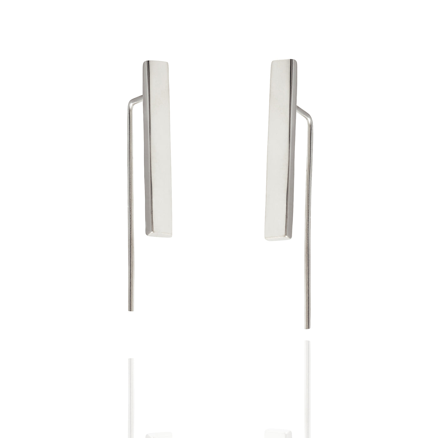 Sterling Silver Bar Wire Earrings