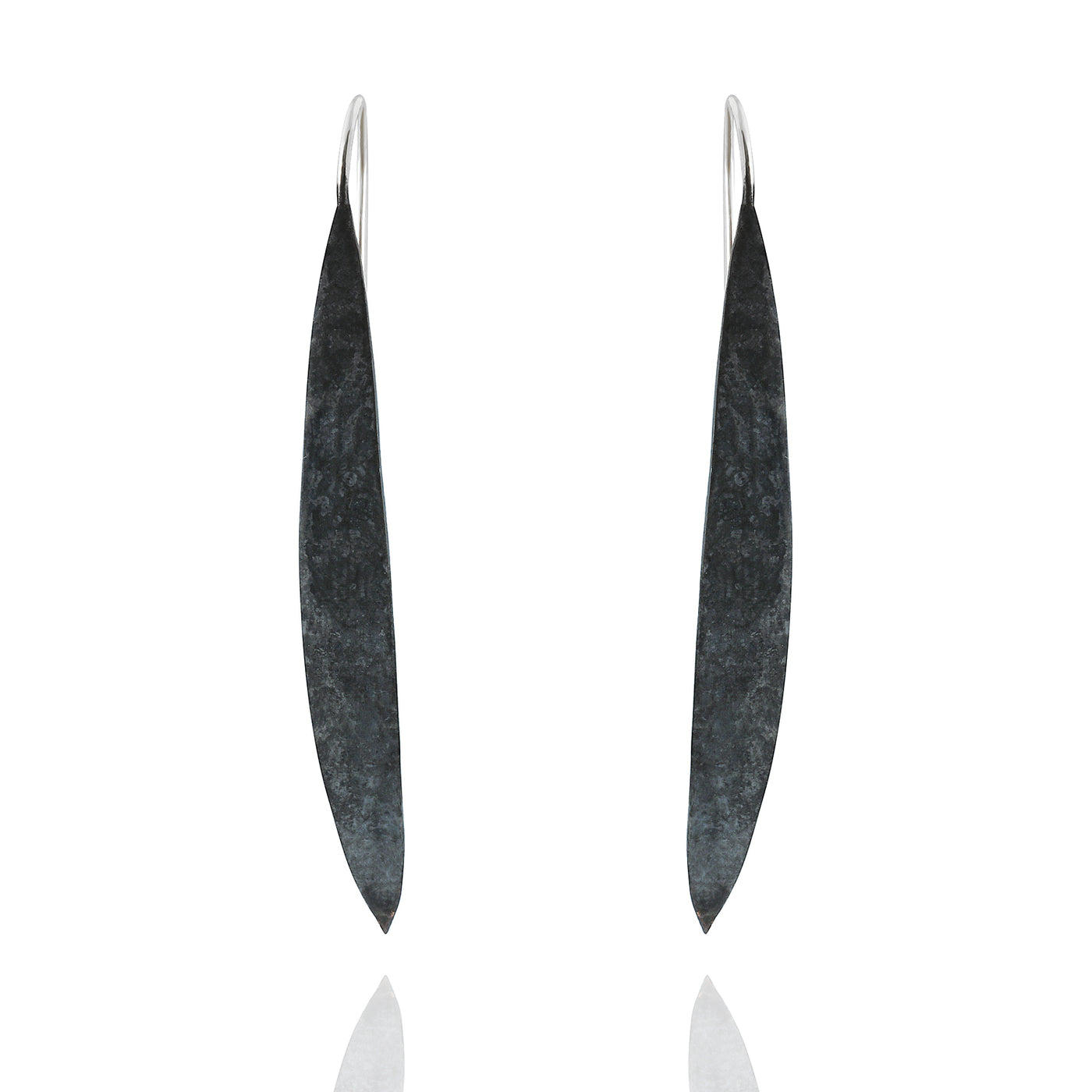 Sterling Silver Blackened French Wire Earrings