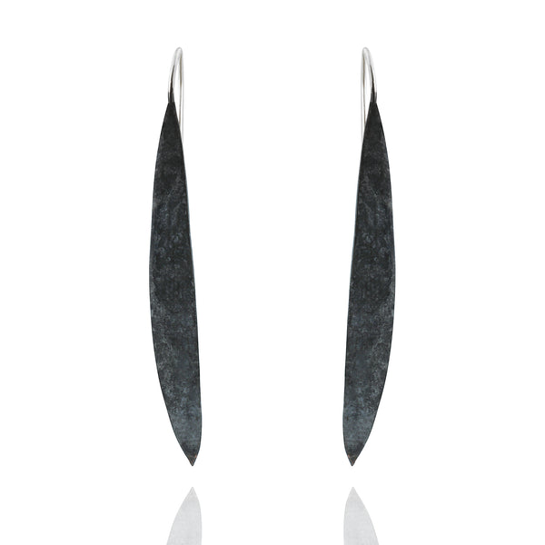 Sterling Silver Blackened French Wire Earrings