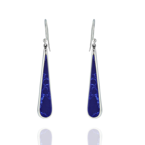 Sterling Silver Lapis Lazuli Drop Earrings