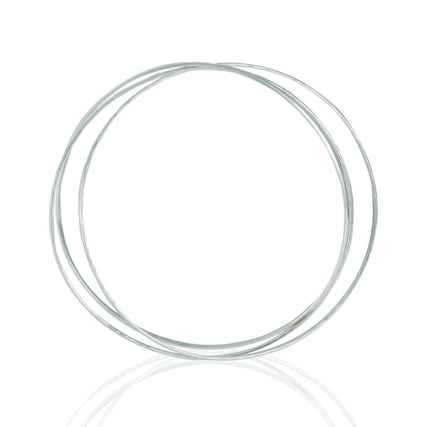 Sterling Silver Linked Bangle Bracelet