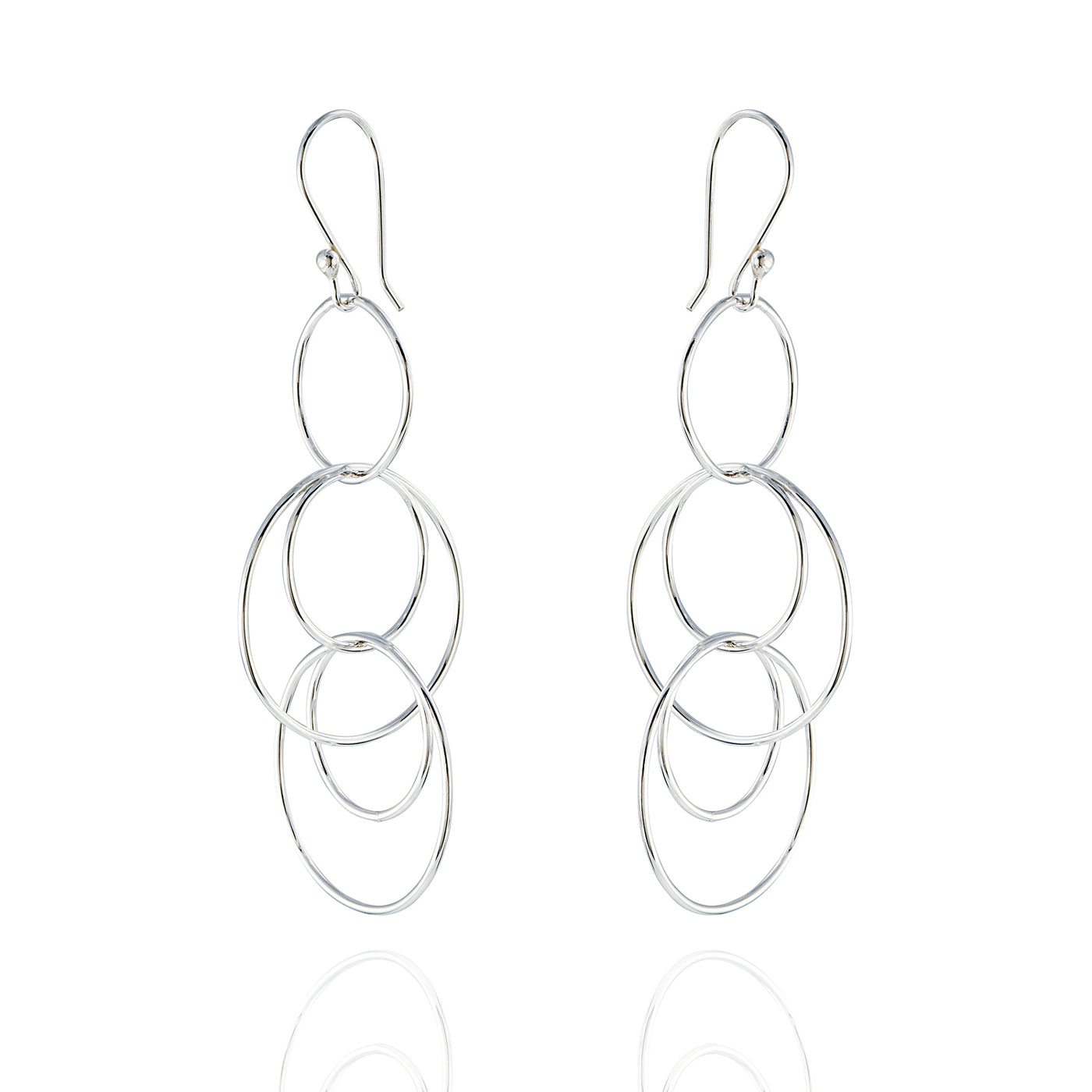 Sterling Silver Multi Link Drop Earrings
