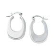 Sterling Silver Oval Hoop Earrings