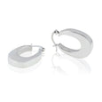 Sterling Silver Oval Hoop Earrings