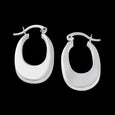Sterling Silver Oval Hoop Earrings