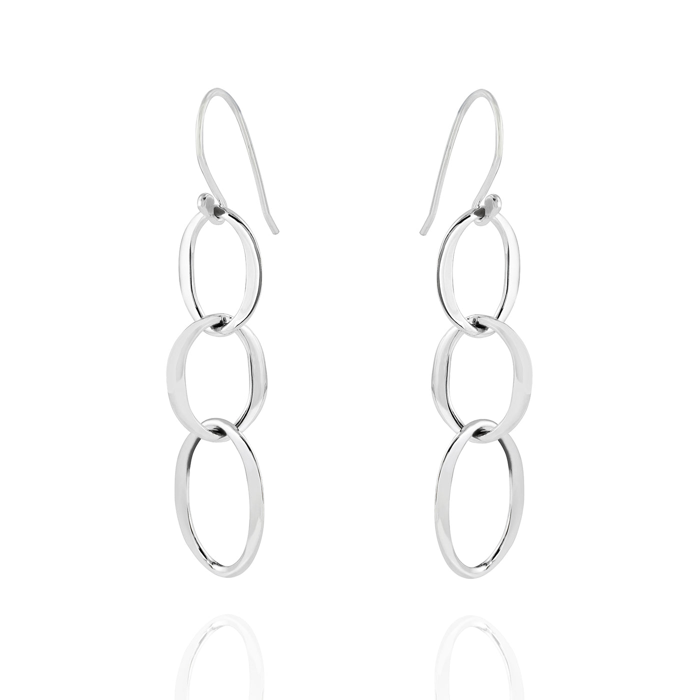 Sterling Silver Linked Drop Earrings