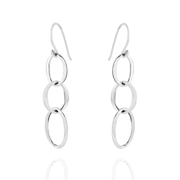 Sterling Silver Linked Drop Earrings