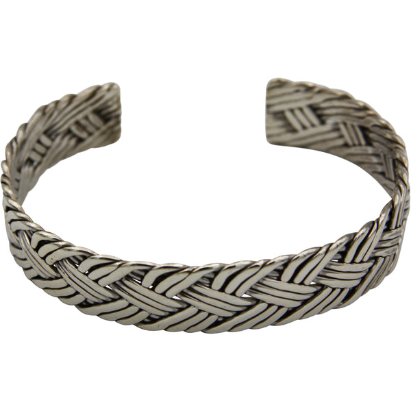 Sterling Silver Braided Cuff Bracelet