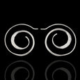 Sterling Silver Hammered Spiral Long French Wire Earrings