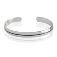 Sterling Silver Lined Cuff Bracelet