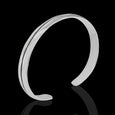 Sterling Silver Lined Cuff Bracelet