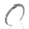Sterling Silver Hammered Oxidized Cuff Bracelet