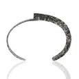 Sterling Silver Hammered Oxidized Cuff Bracelet