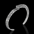 Sterling Silver Hammered Oxidized Cuff Bracelet