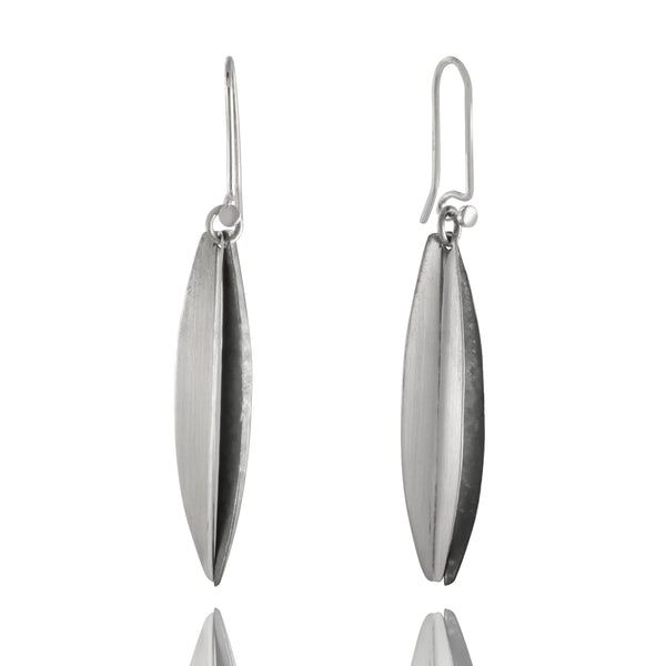 Sterling Silver Two Toned Drop Earrings