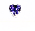 Purple Swarovski Crystal Heart Post Earrings