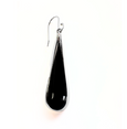 Silver Onyx Tear Drop Earrings