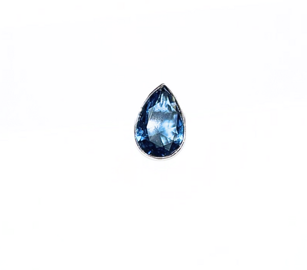 Light Blue Swarovski Crystal Teardrop Post Earrings