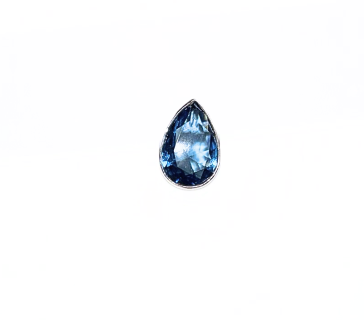 Light Blue Swarovski Crystal Teardrop Post Earrings