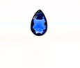 Deep Blue Swarovski Crystal Teardrop Post Earrings